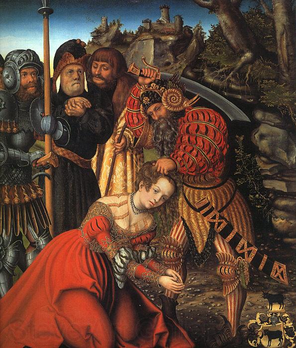 Lucas  Cranach The Martyrdom of St.Barbara Norge oil painting art